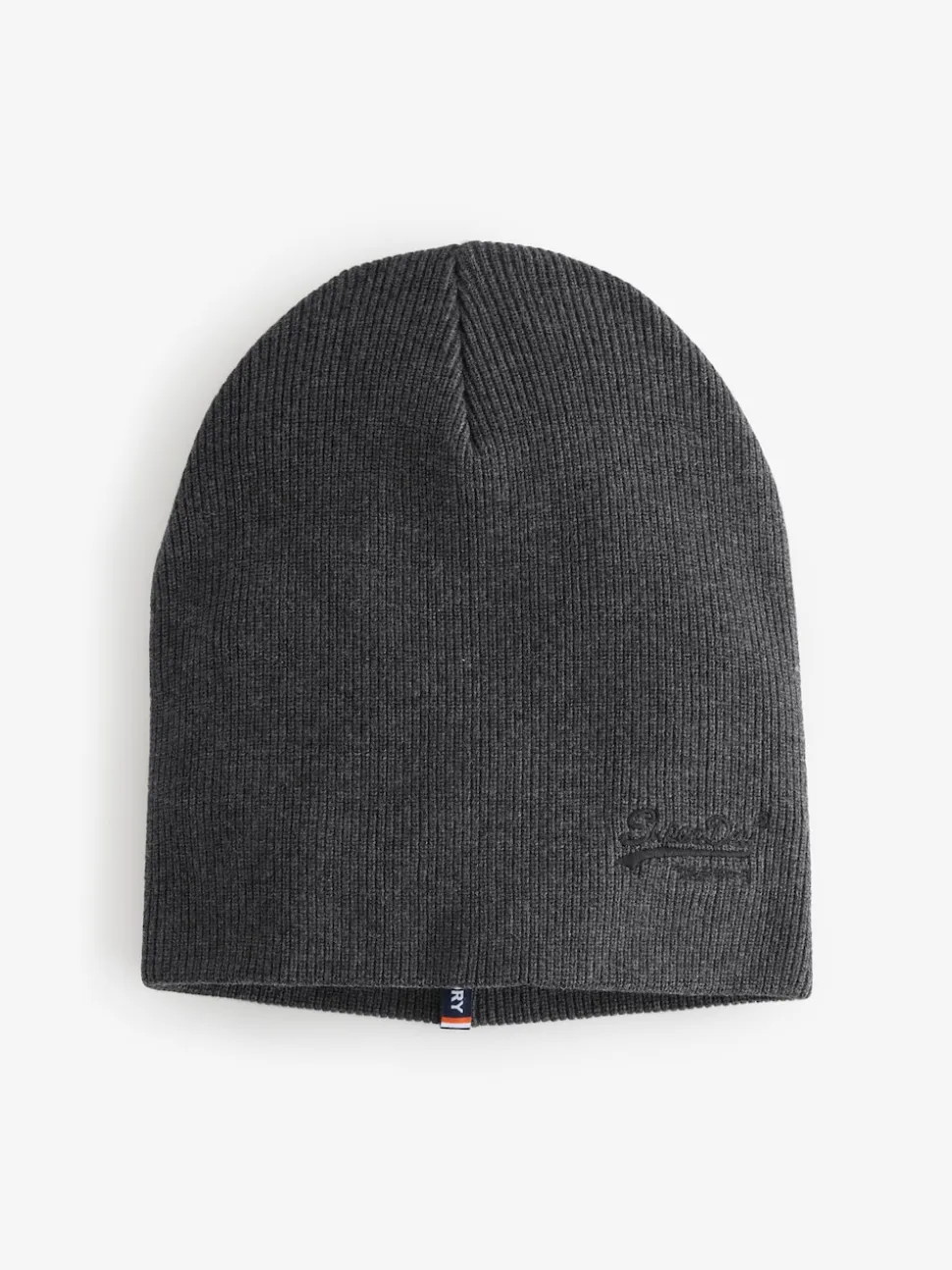 Superdry Grey Essential Logo Knitted Beanie Hat