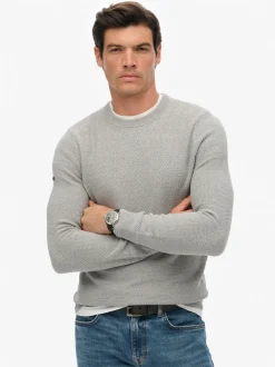 Superdry Grey Light Weight Cotton Texture Jumper