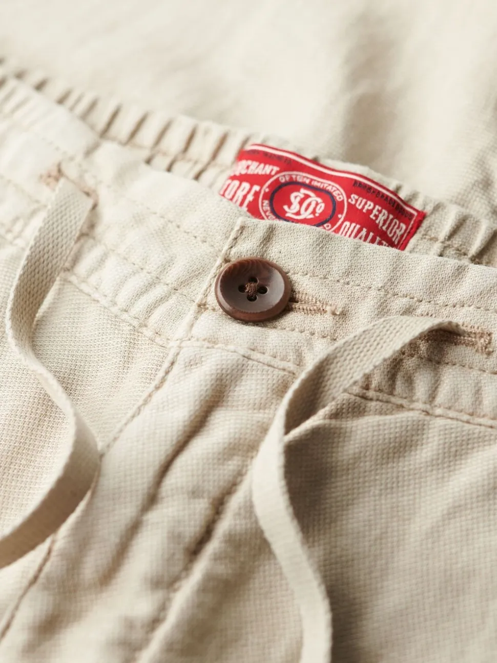 Superdry Grey The Merchant Store Linen Jogger