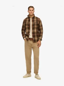 Superdry Haze Ombre Brown Wool Miller Overshirt