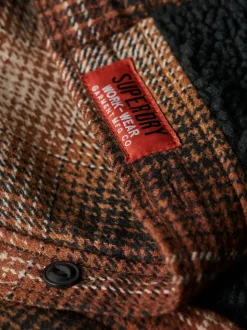 Superdry Haze Ombre Brown Wool Miller Overshirt