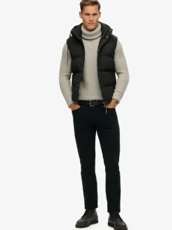Superdry Jet Black Everest Hooded Puffer Gilet