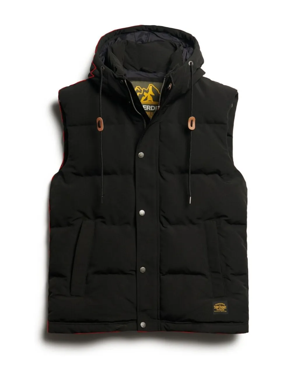 Superdry Jet Black Everest Hooded Puffer Gilet