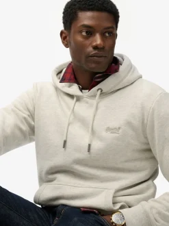 Superdry Light Grey Essential Logo Hoodie