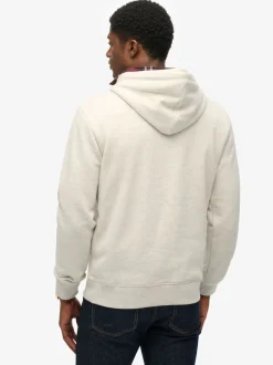 Superdry Light Grey Essential Logo Hoodie