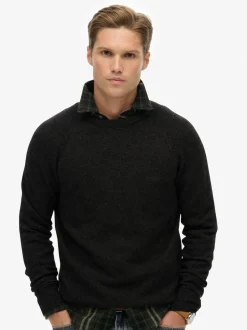 Superdry Midnight Charcoal Marl Wool Blend Jumper