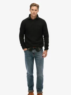 Superdry Midnight Charcoal Marl Wool Blend Jumper