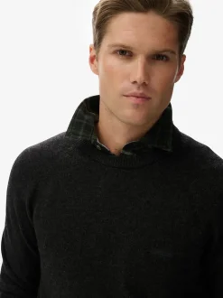 Superdry Midnight Charcoal Marl Wool Blend Jumper