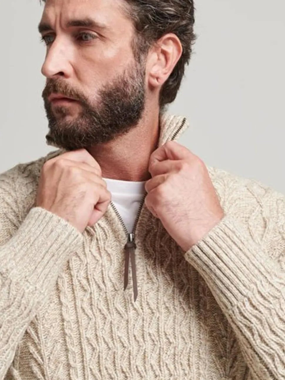 Superdry Natural Jacob Henley Jumper