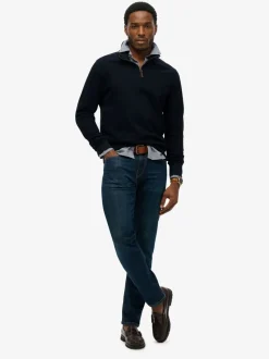 Superdry Navy Blue Classic Essential Half Zip Jumper