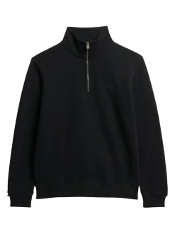 Superdry Navy Blue Knitted Texture Long Sleeve Polo Shirt