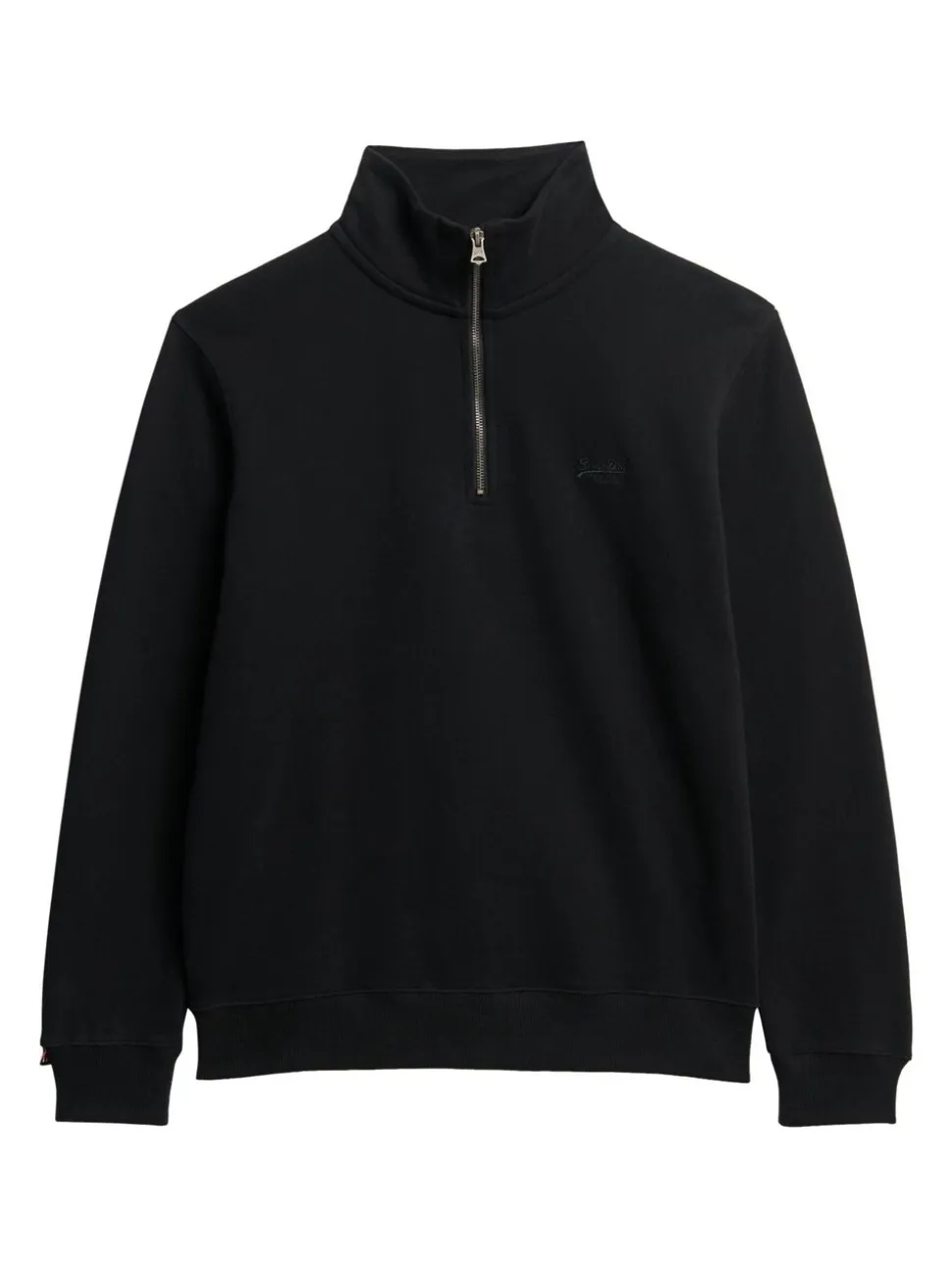 Superdry Navy Blue Knitted Texture Long Sleeve Polo Shirt