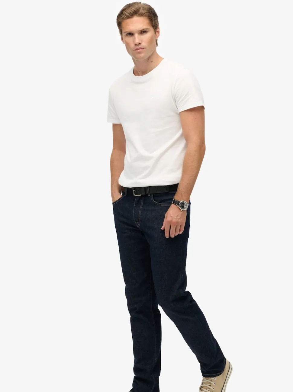 Superdry Navy Blue Vintage Slim Straight Leg Jeans
