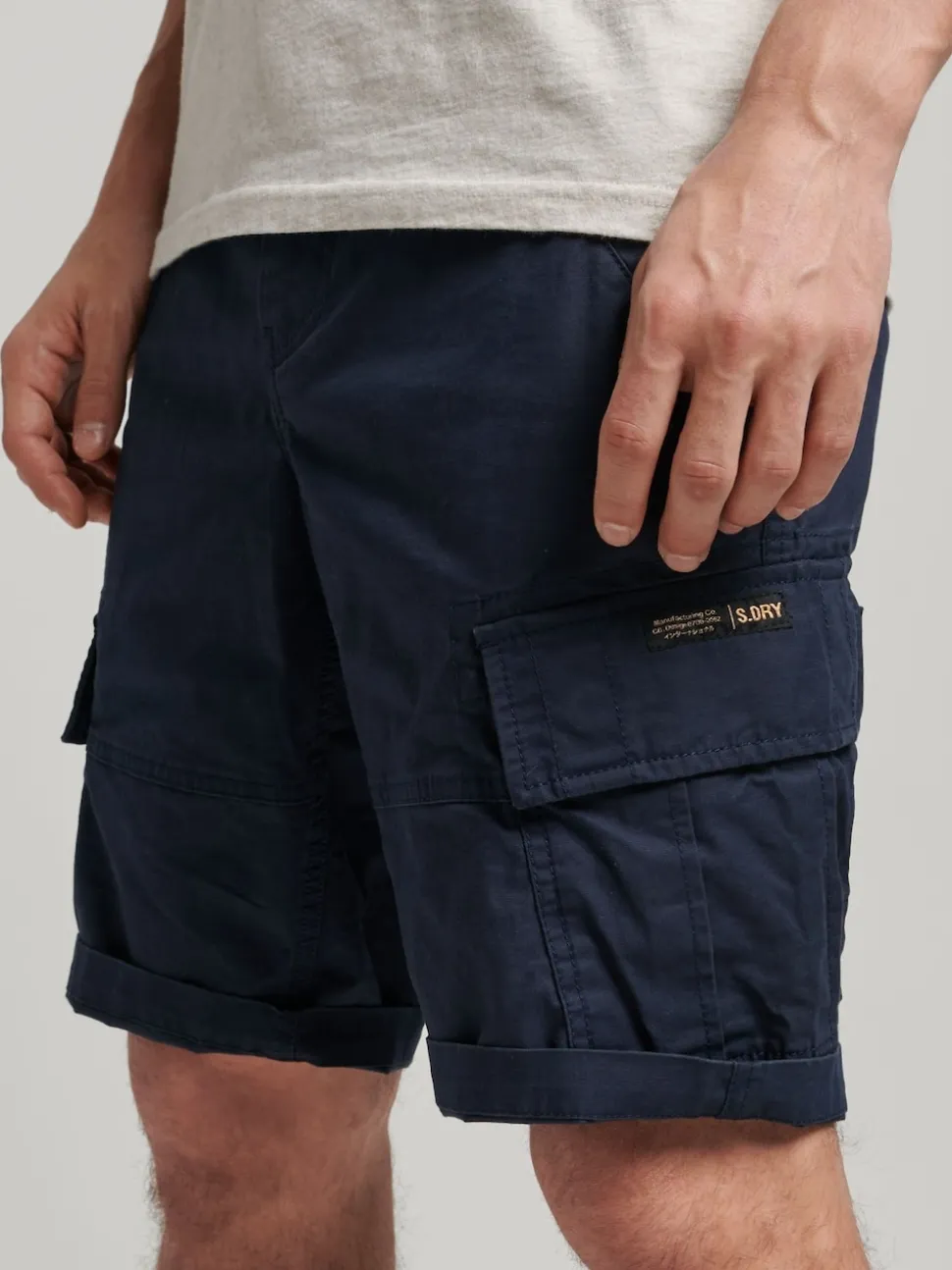Superdry Navy Vintage Logo Cargo Shorts