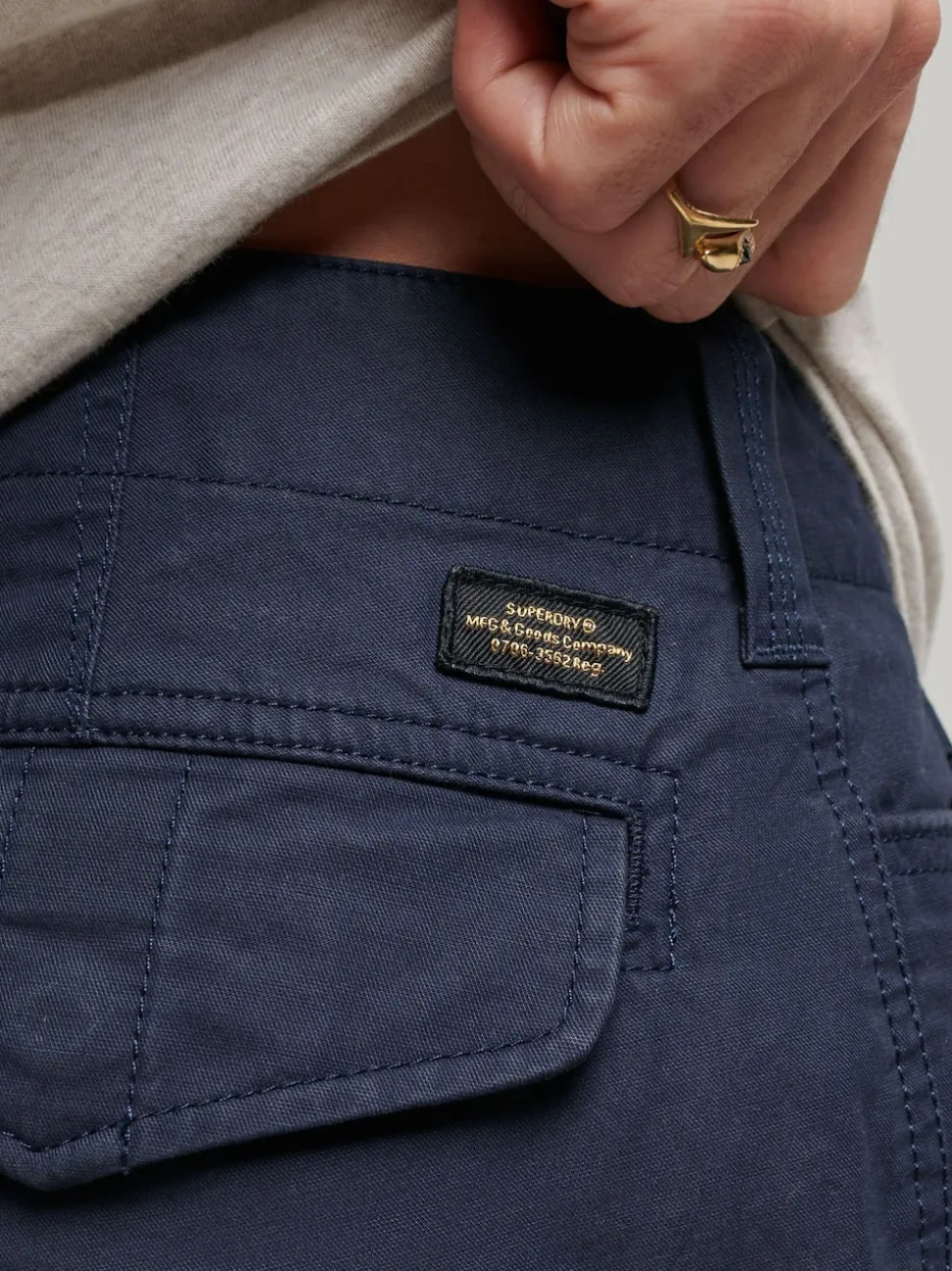 Superdry Navy Vintage Logo Cargo Shorts