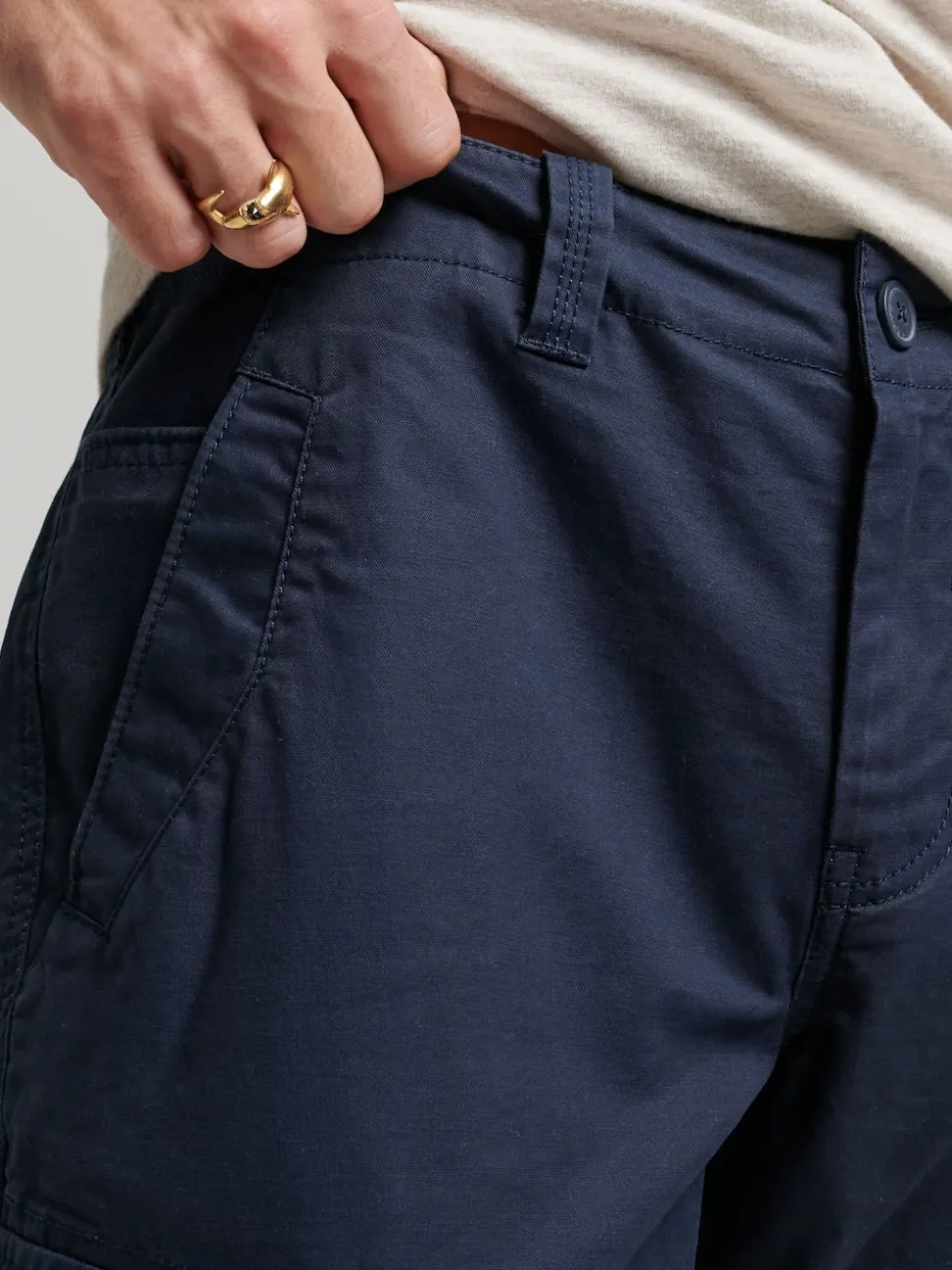 Superdry Navy Vintage Logo Cargo Shorts