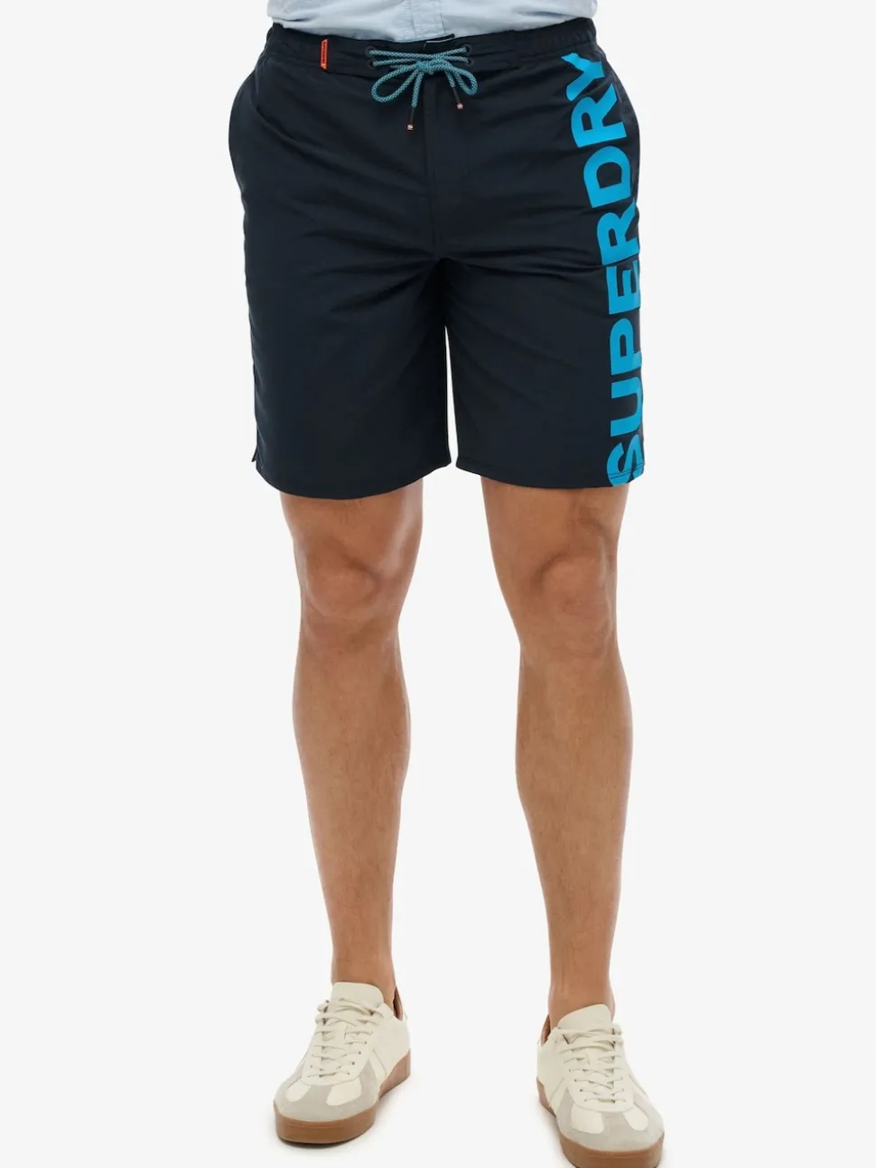 Superdry Navy/Turquoise Classic 19 Logo Board Shorts