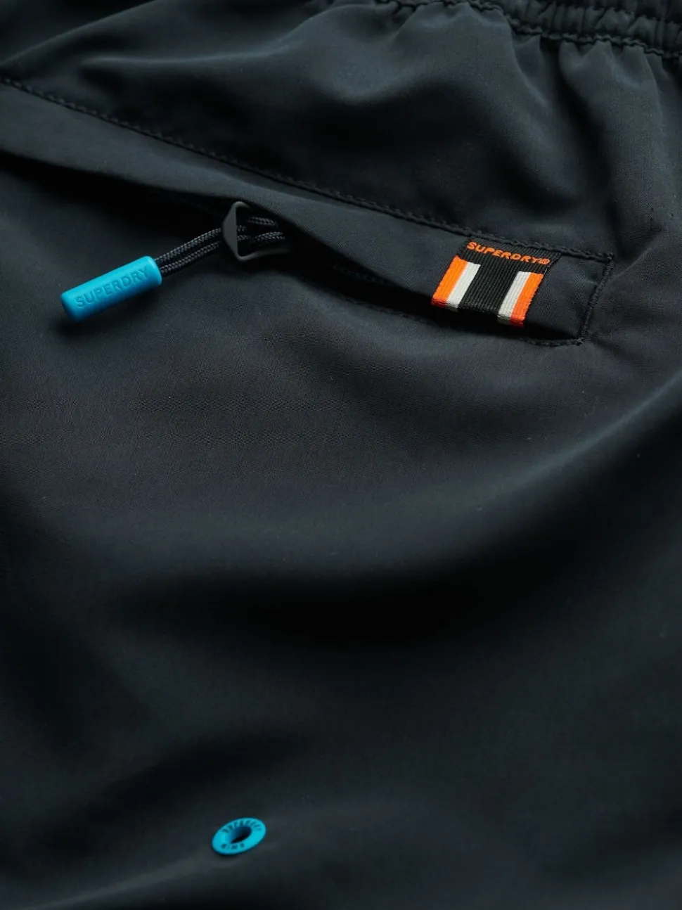 Superdry Navy/Turquoise Classic 19 Logo Board Shorts