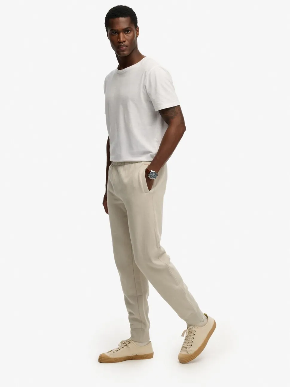 Superdry Nude Essential Logo Half Brushed Joggers