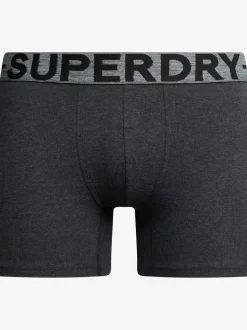 Superdry Raven Black Marl Boxers Triple Pack