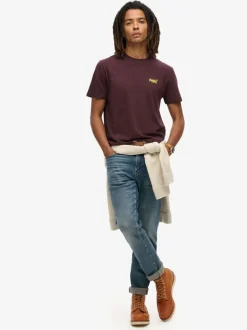 Superdry Red Essential Short Sleeve Embroidered T-Shirt