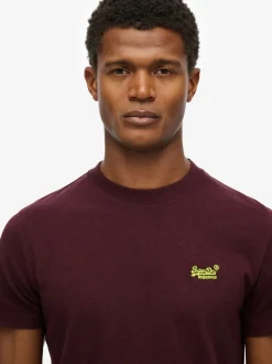 Superdry Red Essential Short Sleeve Embroidered T-Shirt