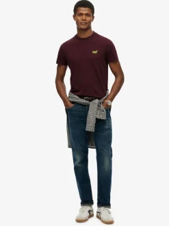 Superdry Red Essential Short Sleeve Embroidered T-Shirt