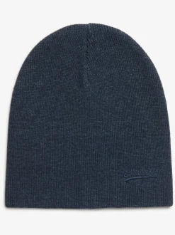Superdry Richest Navy Marl Essential Logo Knitted Beanie Hat