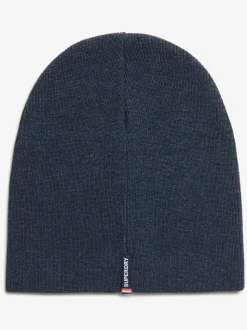 Superdry Richest Navy Marl Essential Logo Knitted Beanie Hat