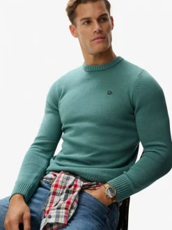 Superdry Teal Blue Cotton Jumper