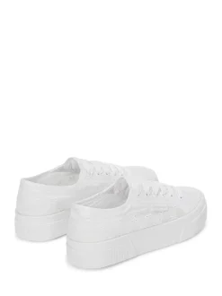 Superga 2740 Flower Sangallo Canvas White Trainers