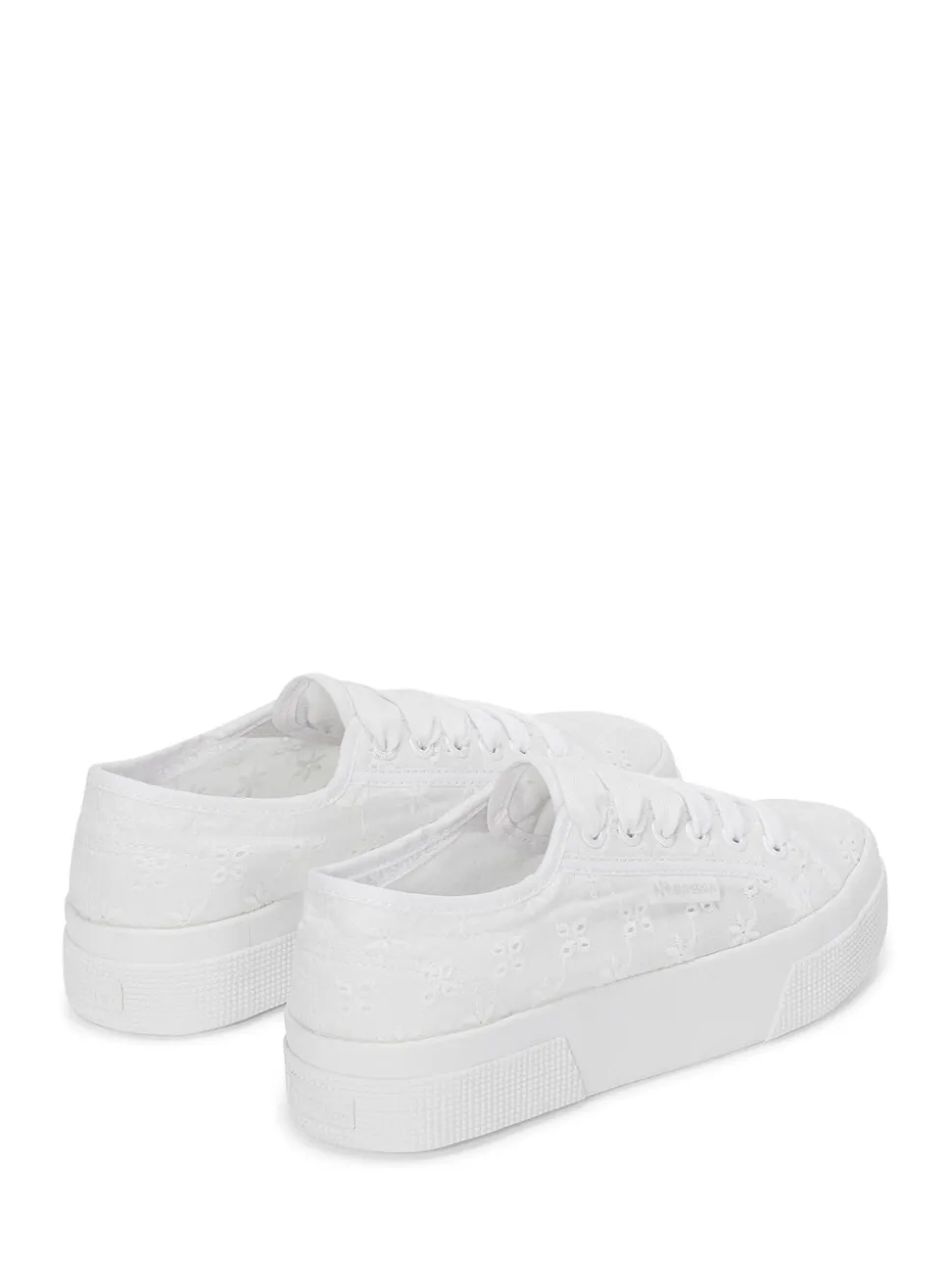 Superga 2740 Flower Sangallo Canvas White Trainers