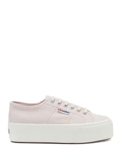 Superga White Canvas 2790 Flatform Trainers