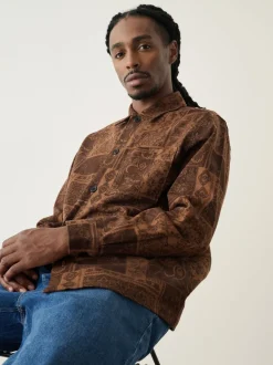 Tan Brown Bandana Style Shacket