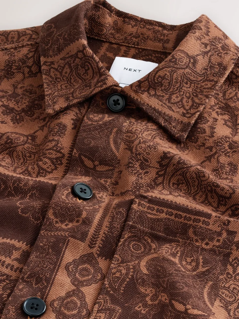 Tan Brown Bandana Style Shacket