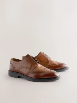 Tan Brown Brogue Shoes