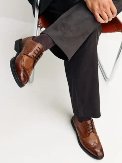 Tan Brown Brogue Shoes