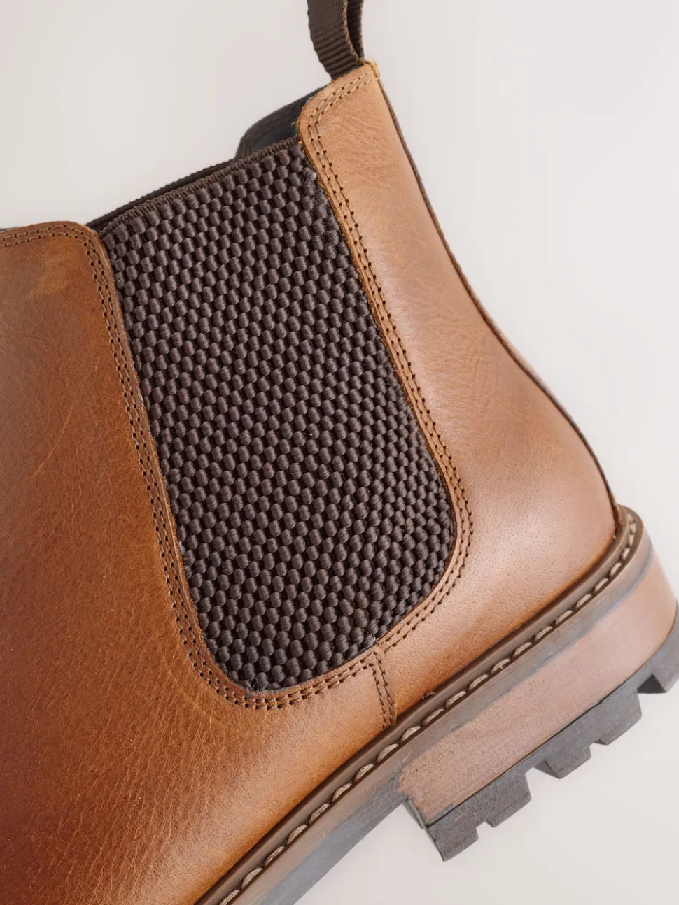 Tan Brown Casual Leather Chelsea Boots