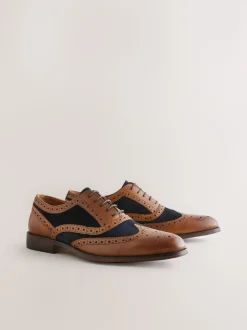 Tan Brown Heritage Brogue Shoes