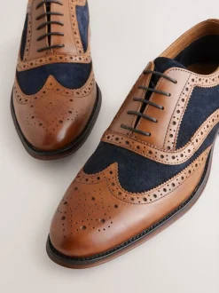 Tan Brown Heritage Brogue Shoes