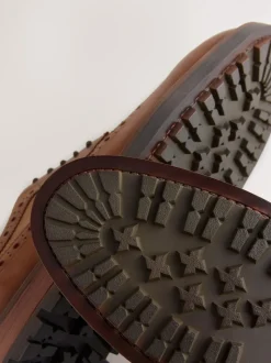 Tan Brown Heritage Brogue Shoes