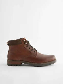 Tan Brown Leather Boots