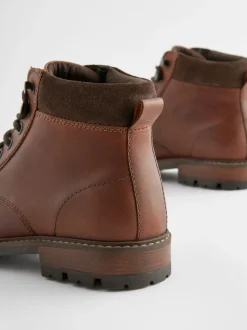 Tan Brown Leather Boots