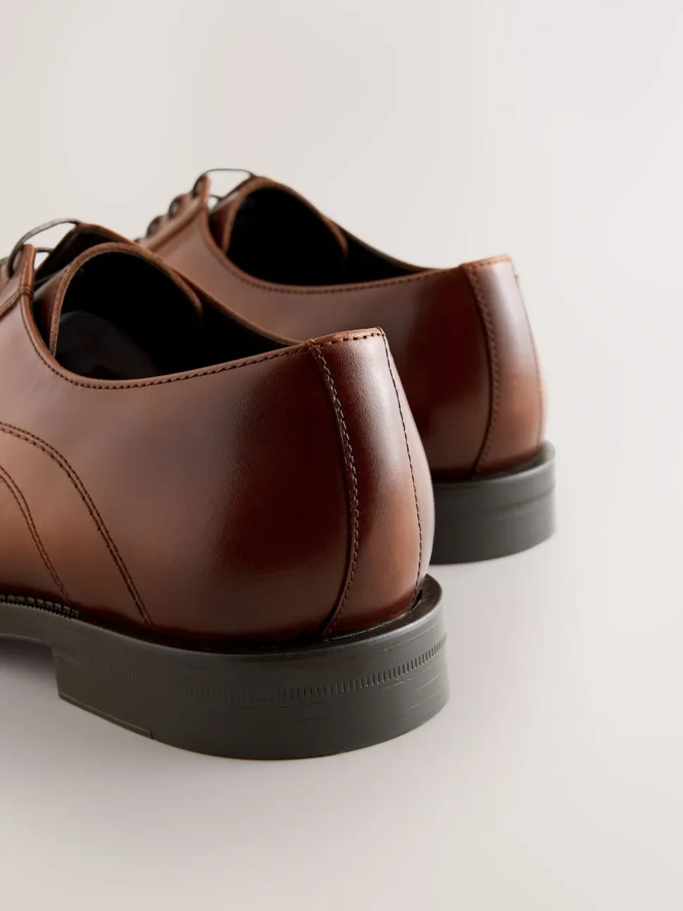 Tan Brown Leather Derby Shoes