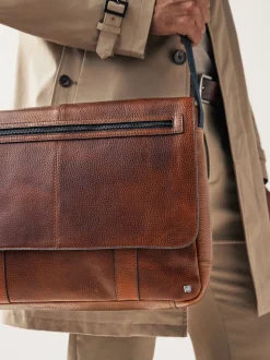 Tan Brown Messenger Bag