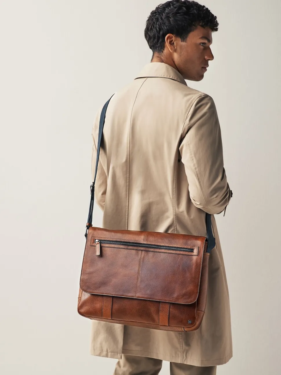 Tan Brown Messenger Bag