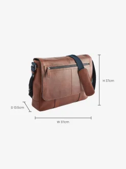 Tan Brown Messenger Bag