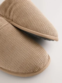 Tan Brown Mule Slippers