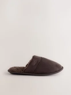 Tan Brown Mule Slippers