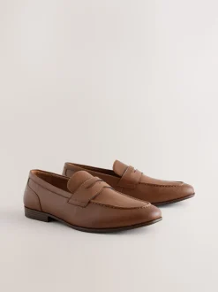 Tan Brown Penny Loafers
